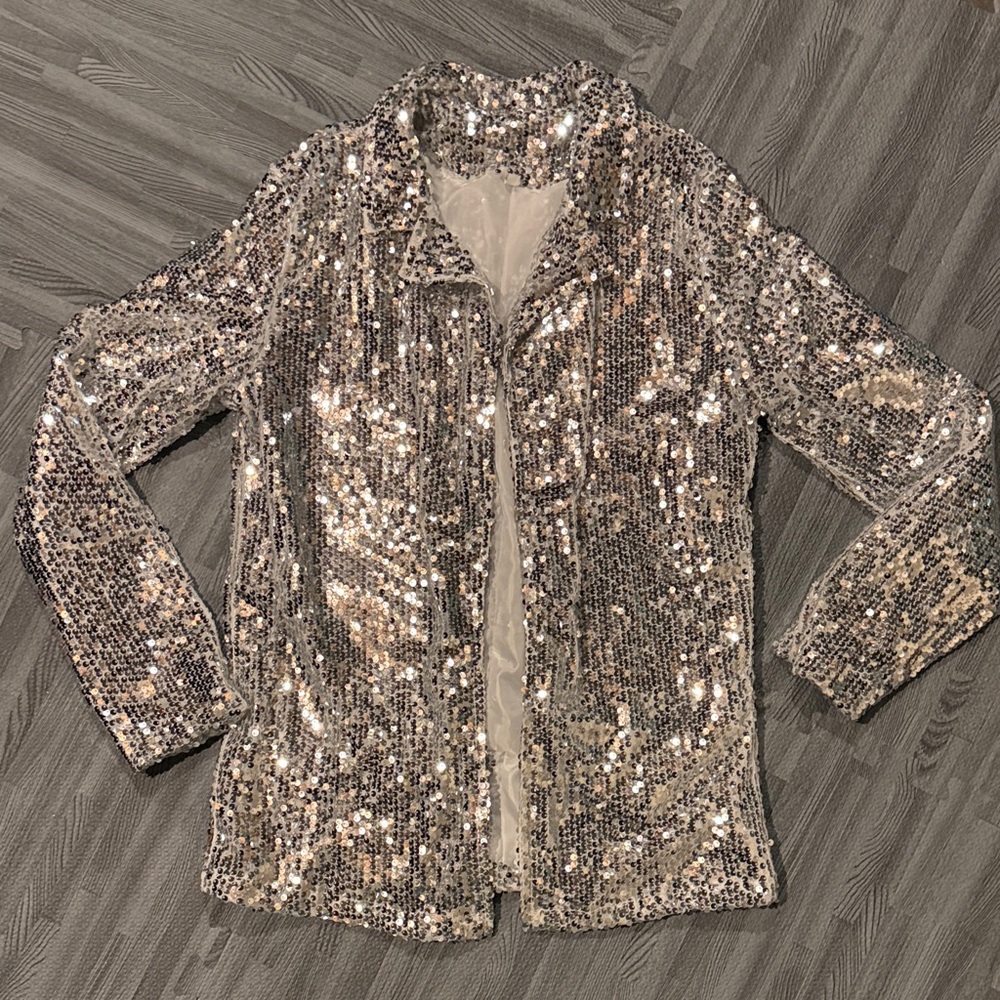 Silver Sequin Jacket - image 1